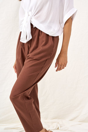 Brown linen Lauren pants