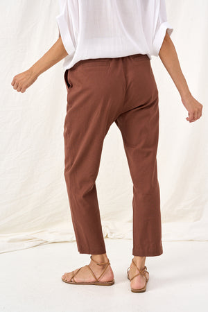 Brown linen Lauren pants