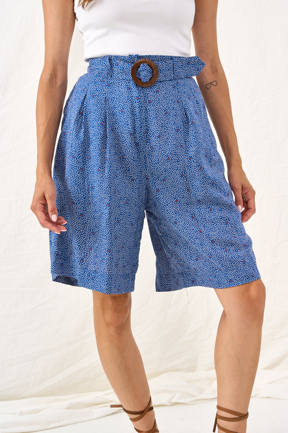 Bermuda shorts blue dots