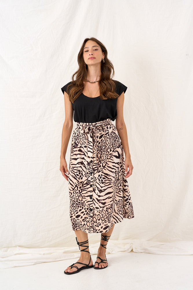 Leopard print skirt 