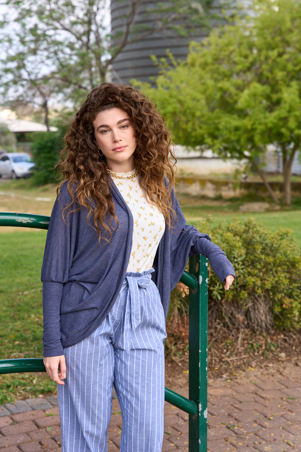 Blue denim Penelope cardigan 