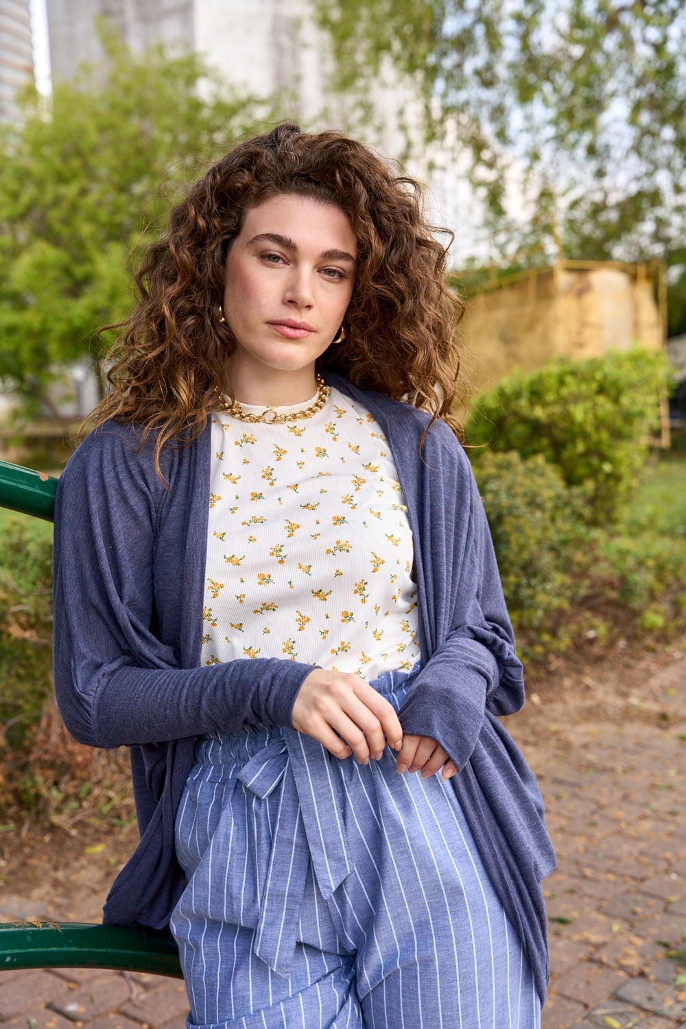 Blue denim Penelope cardigan 