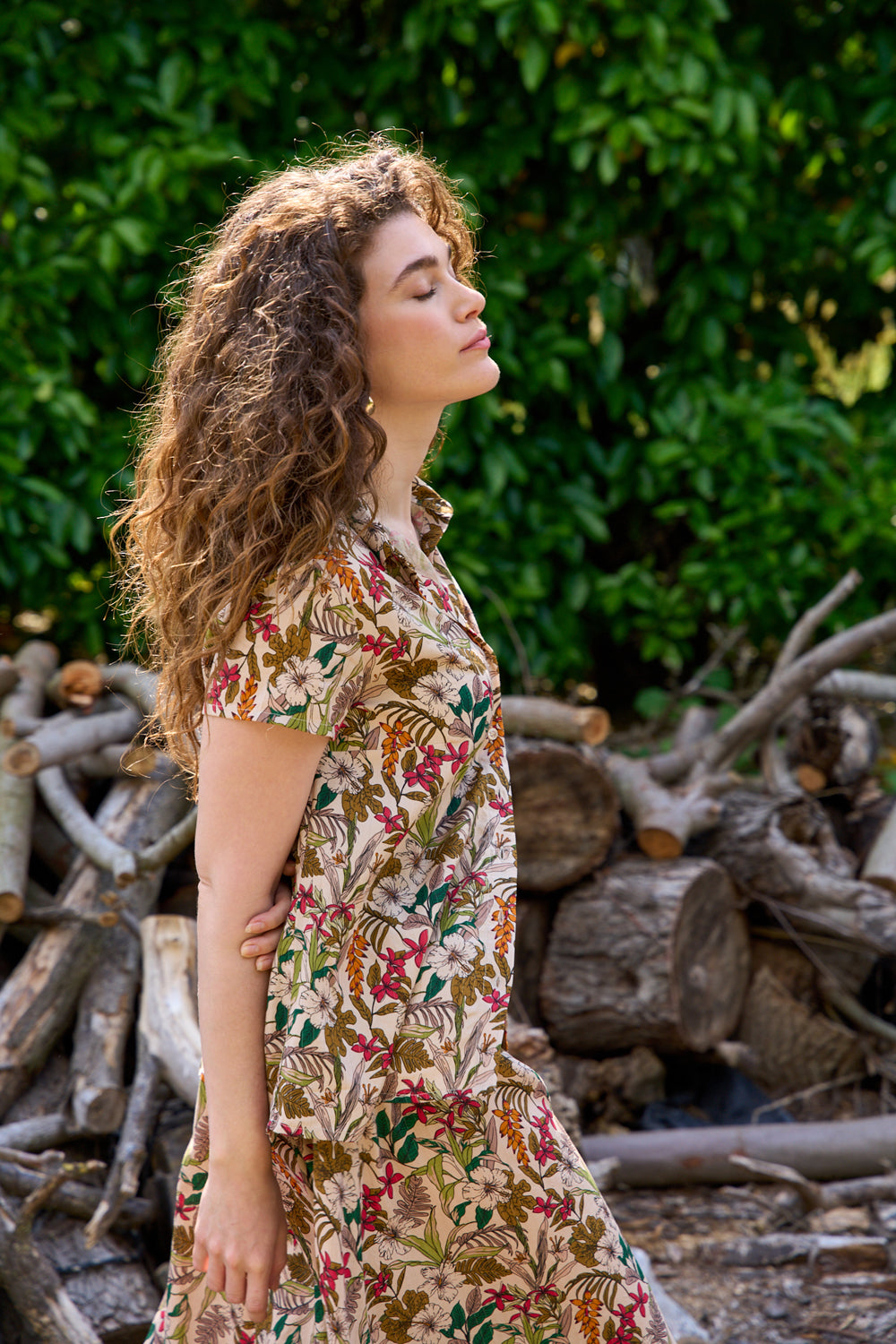 Cherry floral shirt 