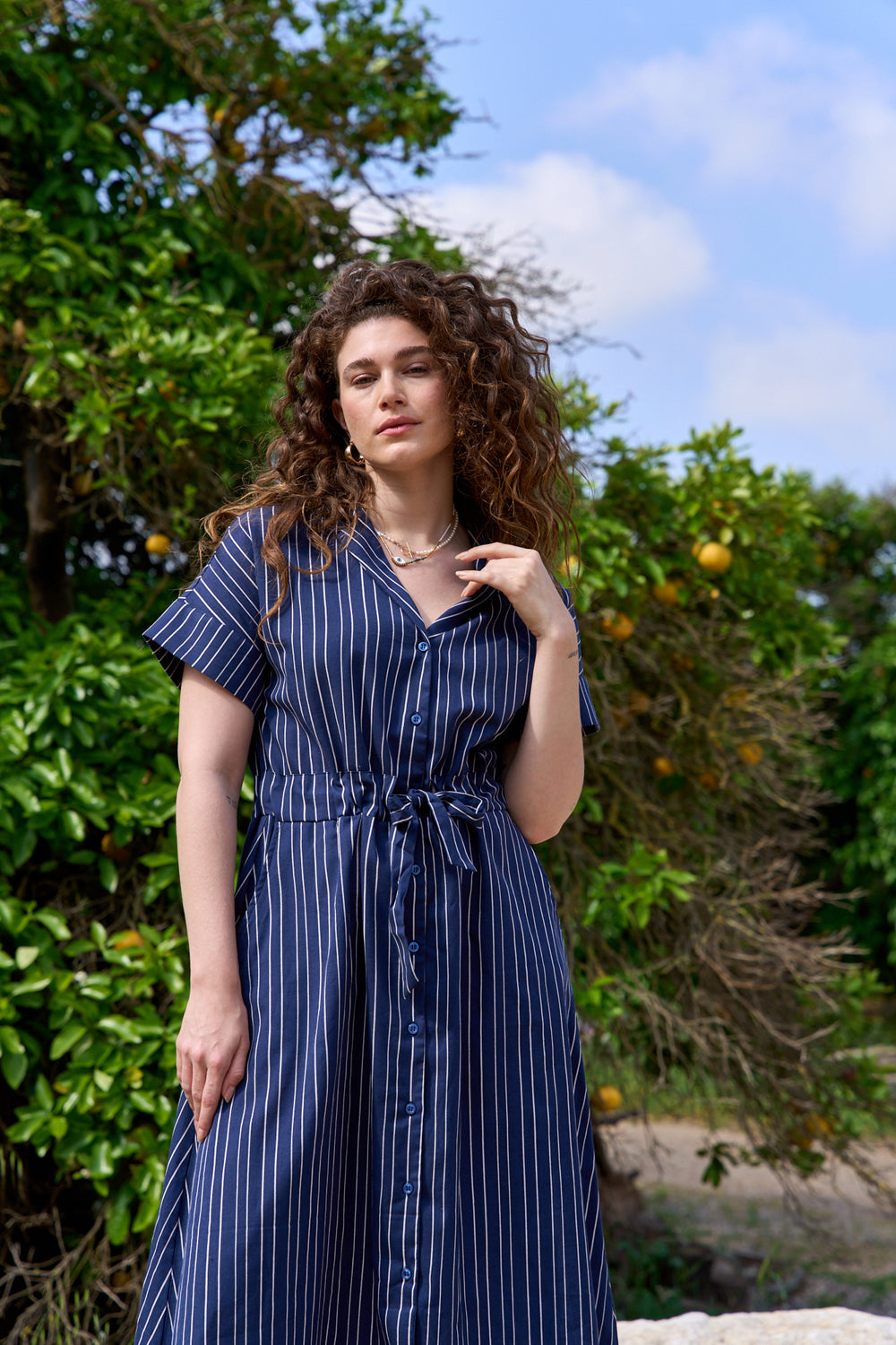 Blue striped Isabella dress 