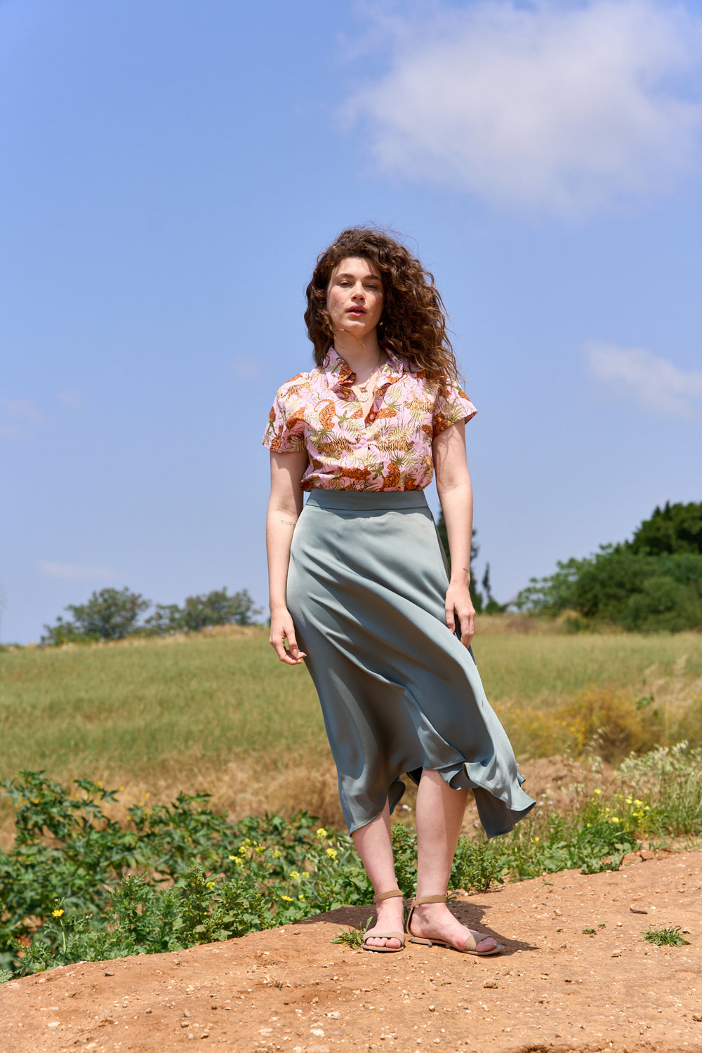 Sherry tiger print shirt 