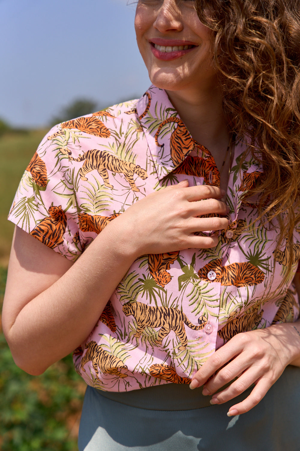 Sherry tiger print shirt 